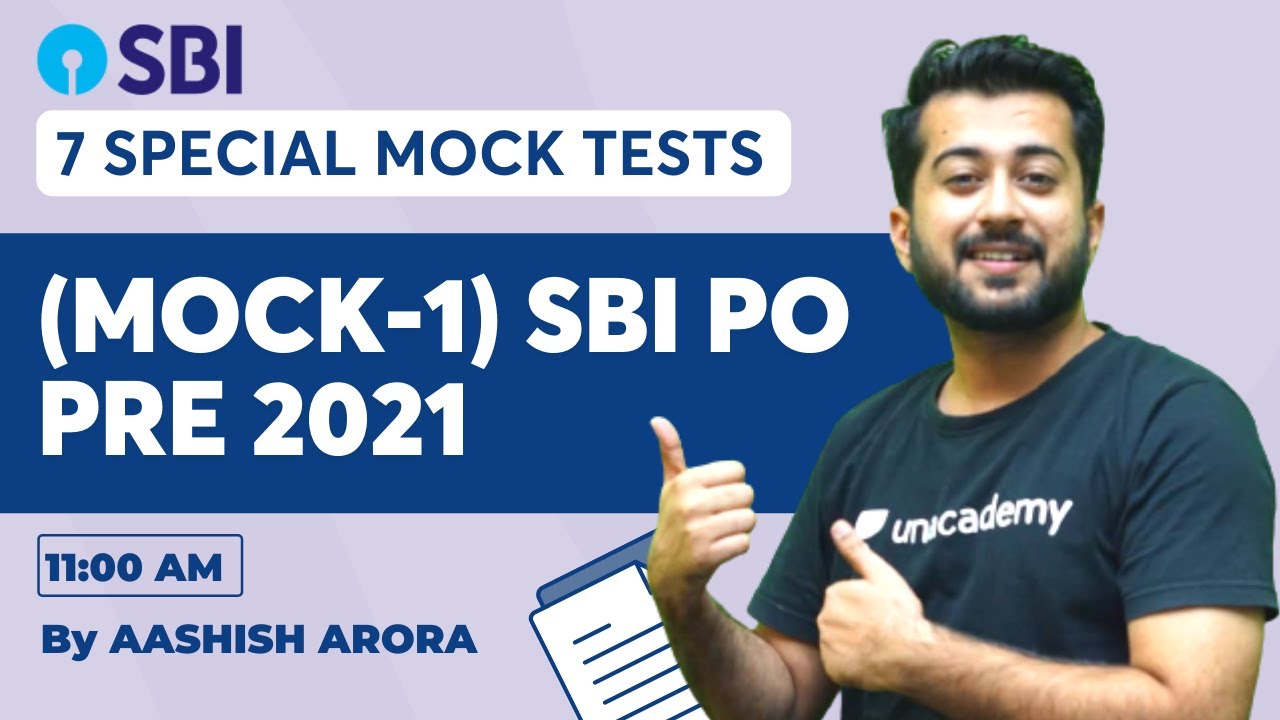 (Mock-1) SBI PO Pre 2021 - 7 Special Mock Tests | Aashish Arora