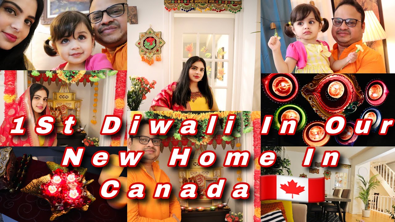 New HOME in CANADA🇨🇦 | DIWALI Celebration | Indian festival decor 