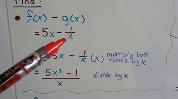 Algebra I #12.1c, Operations with Functions f(x)