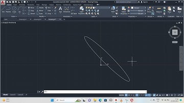 AutoCAD Tutorial: Drawing Ellipses with Given Axis Endpoint, Center, and Radius