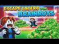 Escape Lasers For Brainrots | INF MONEY,EASY BRAINROTS,AUTOREBIRTH