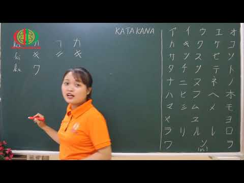 Bảng Chữ Cái Katakana Tiếng Nhật - Bảng chữ cái Katakana - Tiếng Nhật giao tiếp N5 giáo trình Minano Nihongo