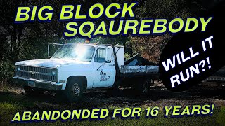 Will it Run?!? 1982 Chevrolet Dually Flatbed With a 454 Big Block! Abandoned for 16 Years!