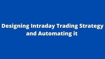 Amibroker - Designing Intraday Trading Strategy and Automating it | AFL Programming