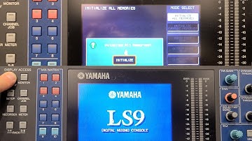 YAMAHA LS9 FACTORY RESET / BOOT MENU / DEFAULT