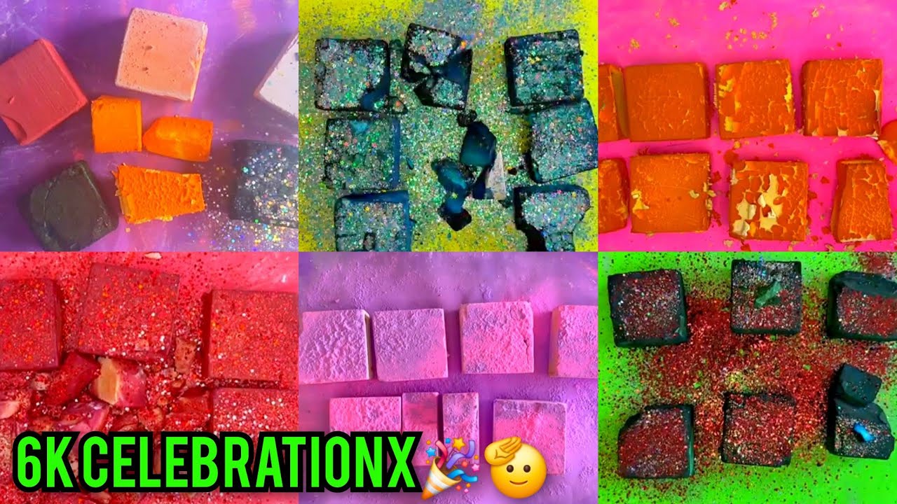 6K Celebration🎉🫡 Colorful Dye Gym chalk | ASMR Gym Chalk Edit ...