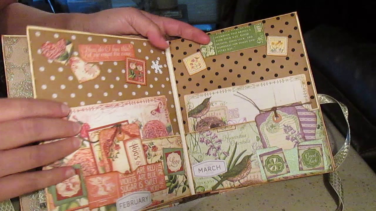 Scrapbooking calendar mini album: using 
