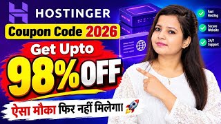 Hostinger Coupon Code 2026 VERIFIED ✅ | 98% OFF + FREE Domain | Best Hostinger Coupon Code 2026  screenshot 2