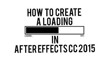 HOW TO CREATE A LOADING PROGRESS BAR IN AFTER EFFECTS CC 2015 @eusemedo