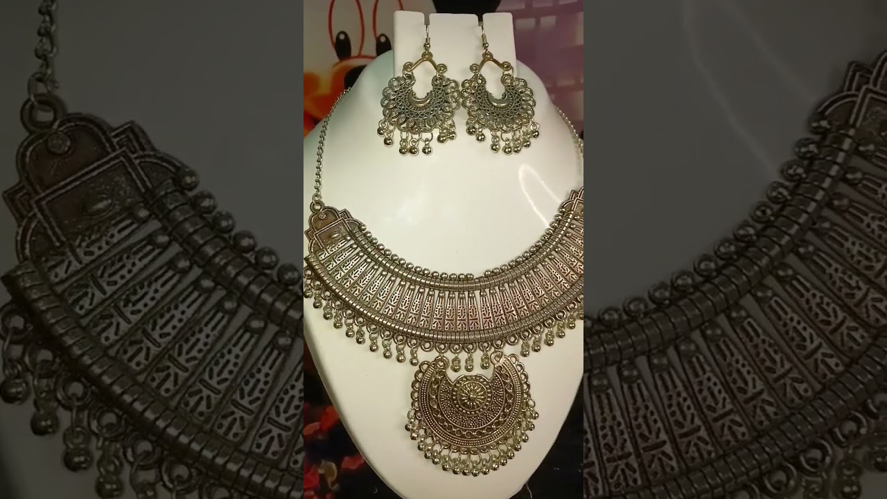Somya Jewellery Show Oxidized Silver Jewellery Set for Women and Girls