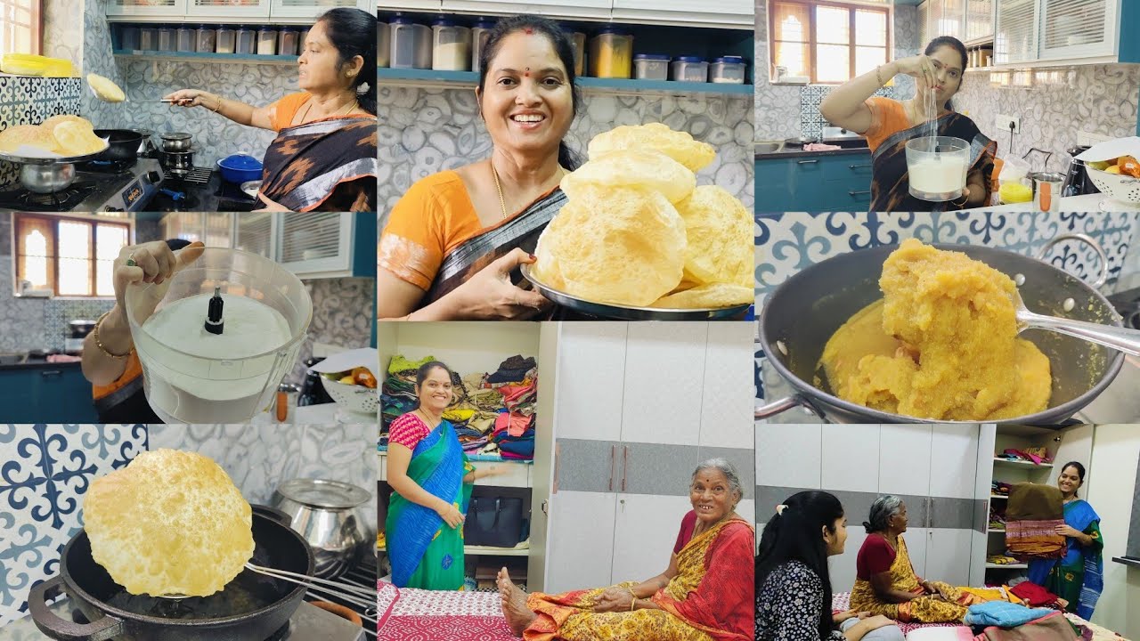 హల్వా పూరీ అత్తతో కలిసి🤩😋 ఎన్ని వంటలైనా అన్నీ పక్కా టైం కే😱మీ ప్రశ్నకు నా జవాబు🙏morning routine vlog