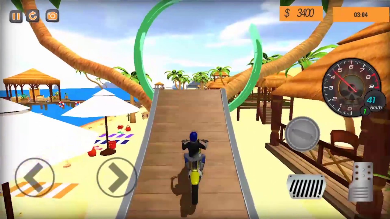 Beach Bike Stunt Racing Adventure: Motocross Jump