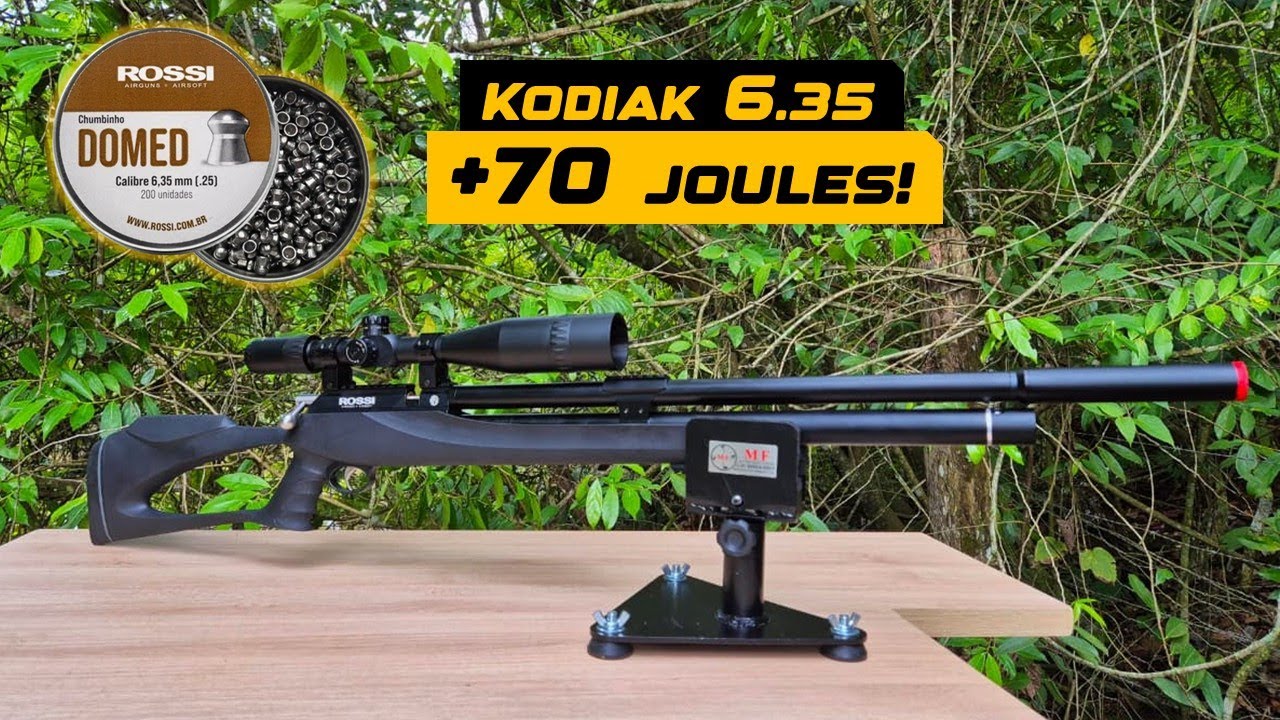 MAIS DE 70 JOULES! CARABINA PCP ROSSI KODIAK 6.35