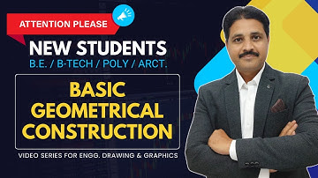 BASIC GEOMETRICAL CONSTRUCTION IN ENGINEERING DRAWING & ENGINEERING GRAPHICS PART 1 @TIKLESACADEMY