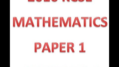 2016 KCSE MATHEMATICS PAPER 1 QUESTION 6