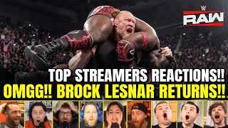 Streamers REACT to Brock Lesnar Returns to F5 Oba Femi | WWE RAW 18 May 2026