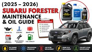 Subaru Forester (2025–2026) Maintenance Schedule, Engine Service, Change Engine Oil & Tire Rotation