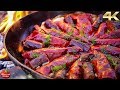 Epic Stuffed Dried Peppers! - Cooking Outside in 4K