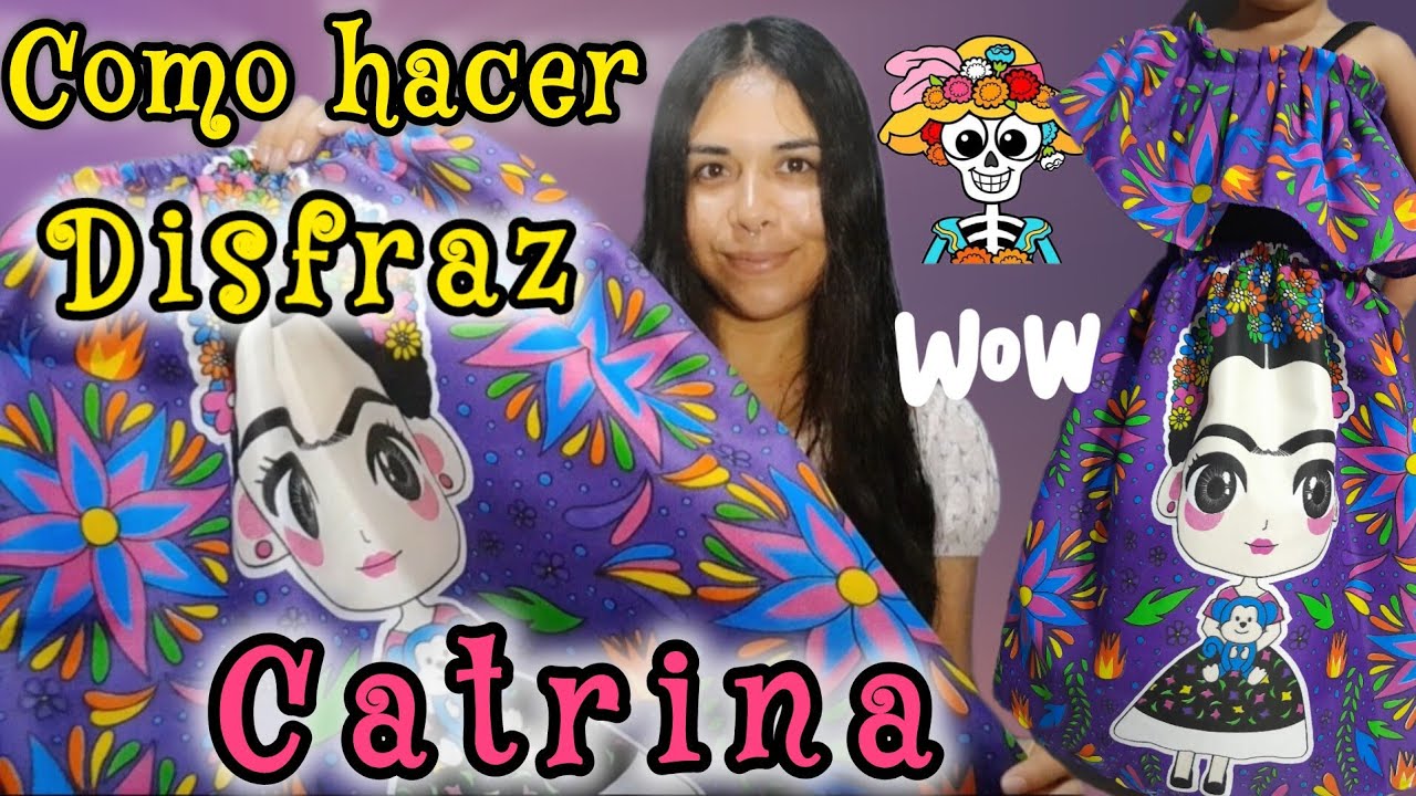 Como hacer vestuario de catrina para niña fácil y rápido | Nery Dairem