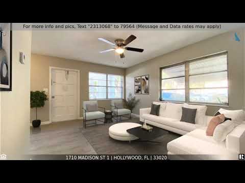 1710 Madison St 1, Hollywood, FL home video tour