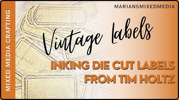 Mastering Diecutting & Inking Labels with Tim Holtz Vault Set | ultimate tutorial
