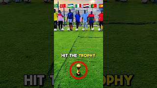 Whose Ball Hit the Trophy? 🎯#FootballSkills #MindGames