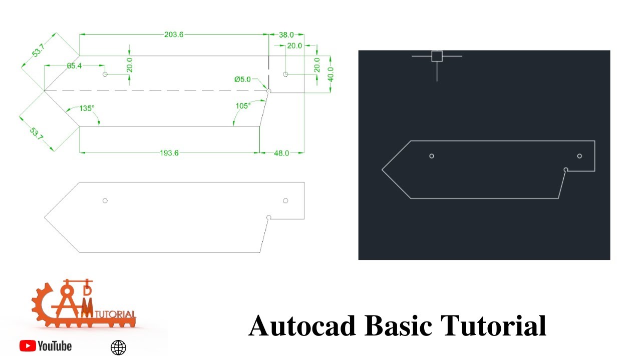 AutoCAD - Complete Tutorial for Beginners - Exercises 33 - YouTube