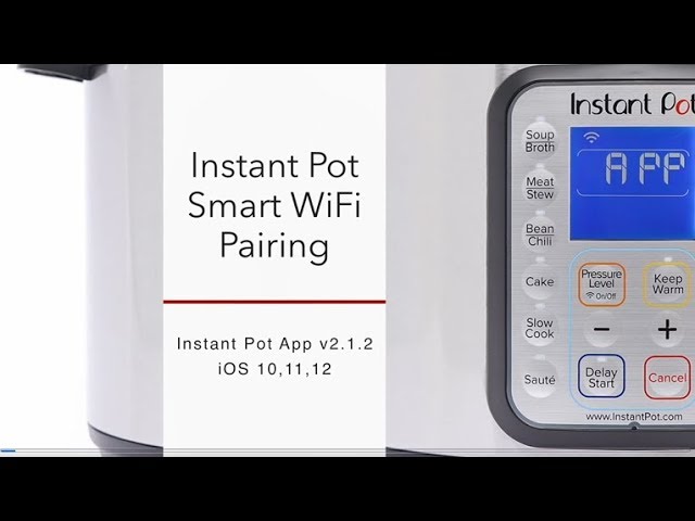 Instant Pot Smart Wifi iOS Pairing 