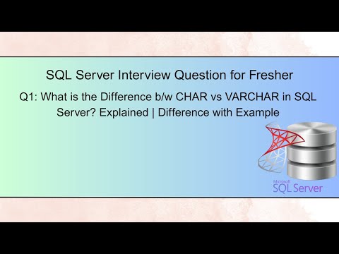 CHAR vs VARCHAR in SQL Server Explained | Interview Question | Difference with Example |