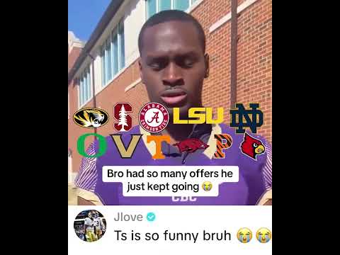 Jeremiyah Love was loaded with offers as an incoming freshman RB 😂 (via @firstmansports/TT)