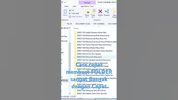 Cara Cepat Membuat Folder Banyak sekali