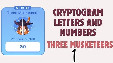 Cryptogram Letters and Numbers  Three Musketeers Event Solution [Part 1]