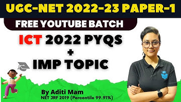 UGC NET Paper 1 Most Important Topics | ICT PYQs with detailed solution | ICT By Aditi Mam