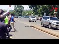 President ruto forced his driver to stop the car after kericho residents blocked him on his way