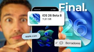 iOS 26 beta 8, Diseño FINAL de Liquid Glass y más NOVEDADES 🔥