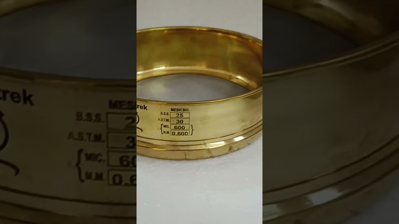 Brass Frame Stainless Steel Mesh Test Sieves - Globetrek Test Sieve model GT-501 