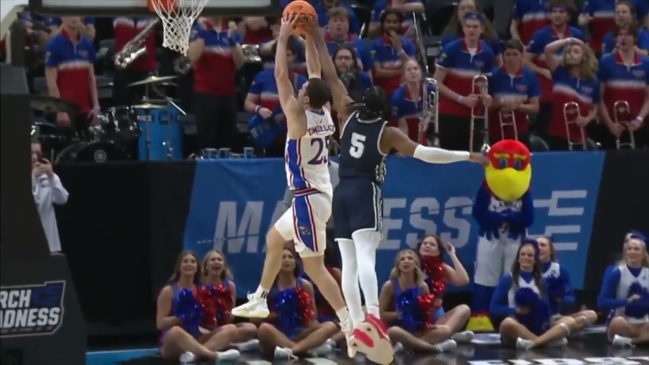 HORRIBLE call on clean block in Samford vs Kansas game | 2024 NCAA Tournament