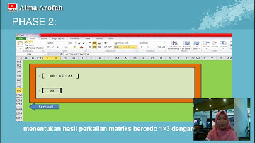 Aplikasi Perkalian Matriks Pada Microssoft Excel ( Pengenalan Aplikasi Matematika ) by Alma Arofah