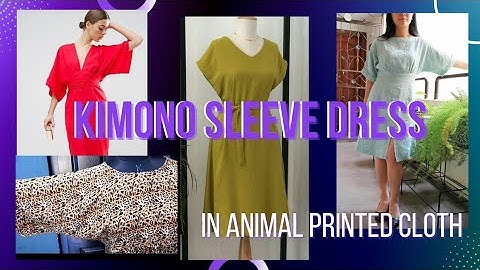 Kimono sleeve dress| body sleeve combination dress by Rakinas