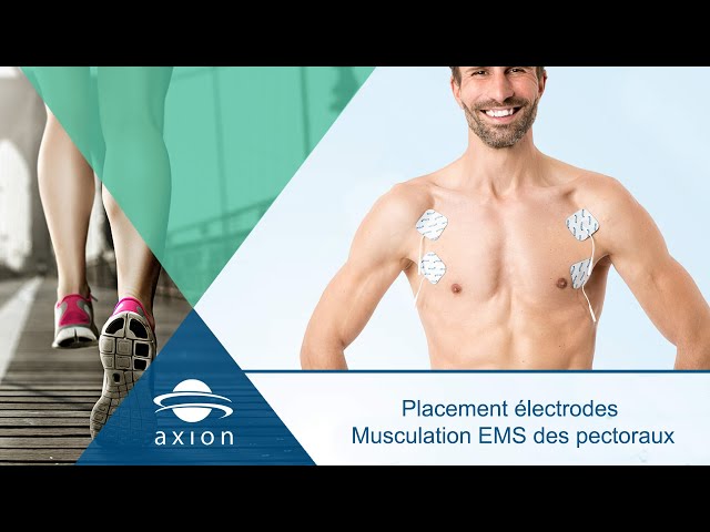 Placement électrodes Musculation EMS des pectoraux 