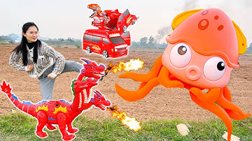 Changcady và khủng long phun lửa, chiến thắng bạch tuộc khổng lồ, giải cứu con trâu - Part 154