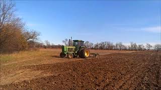 chisel plowing soybean ground