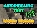 The air dribbling test world record in 1min 22