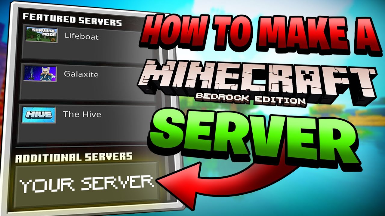 How to Make a Minecraft Bedrock Server 2021 | Start to Finish Set-up ...