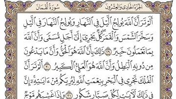سورة لقمان من الآية 20 الى اخر السورة