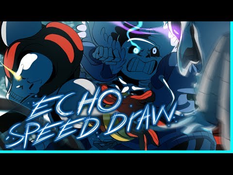 Undertale Paint : [Undertale] Speed Draw - Echo Fight by V0idless - YouTube