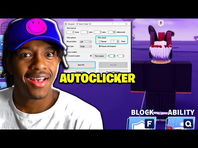 how to use auto clicker on mobile roblox balde ball｜TikTok Search