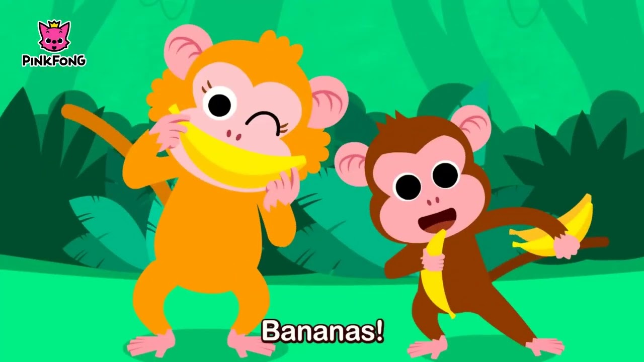 Monkey Banana Baby Monkey  Animal Songs  PINKFONG Songs for Children   Baby Shark   Pinkfong Kids’ S