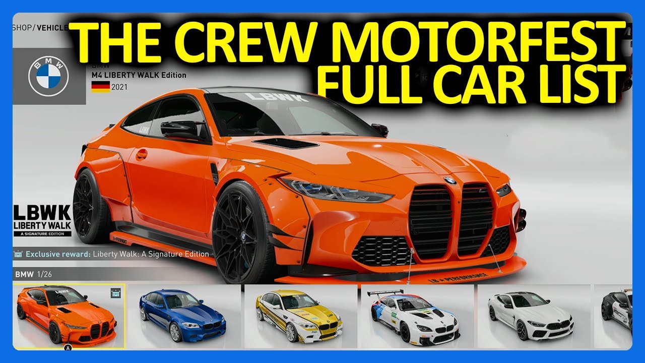 The Crew Motorfest Car List: Full vehicle list