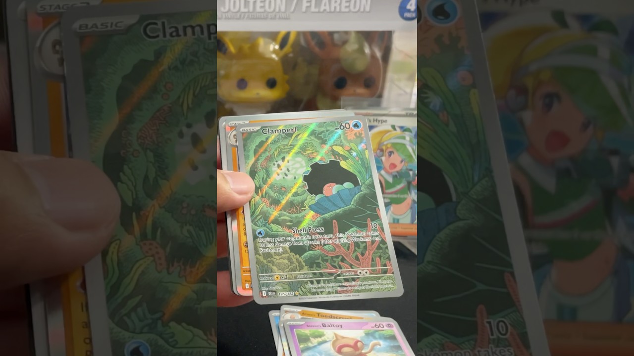 TCG Pokemon Clamperl 195/182 Full Art Illustration Rare Destined Rivals 🔥🔥English